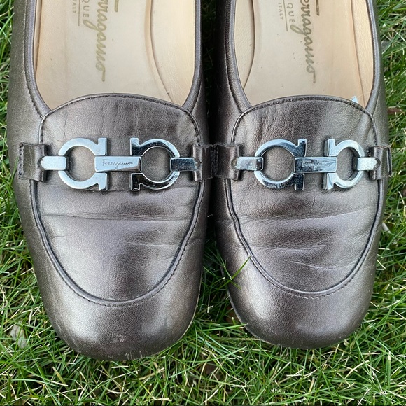 Salvatore Ferragamo Women Soft Leather Golden Brown Size 7B Pump - Picture 7 of 11